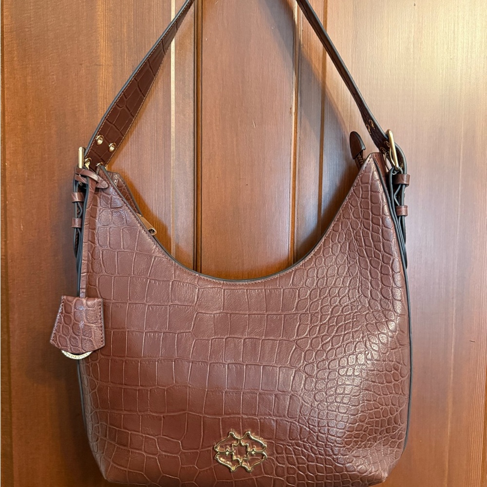 RADLEY LONDON Brown Croc-Embossed Shoulder Bag